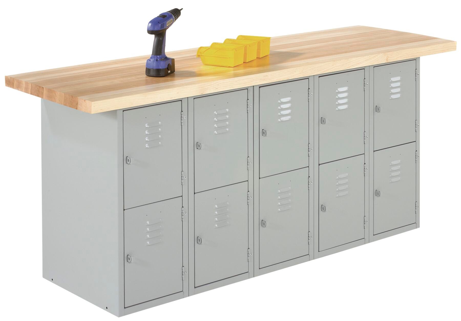 WILLIS＆ M444 Diversified Spaces Wall And Island Bench with 18 Horizontal